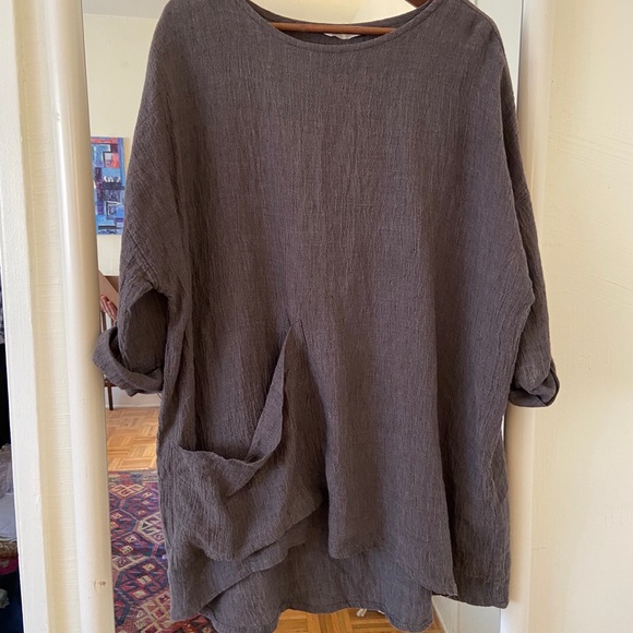 Elizabeth Suzann Josephine Tunic black linen XXS - Picture 7 of 7